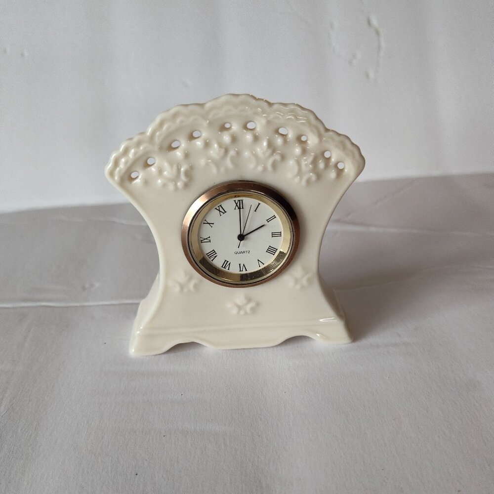 Skye McGhrie Cream Lace Porcelain Clock